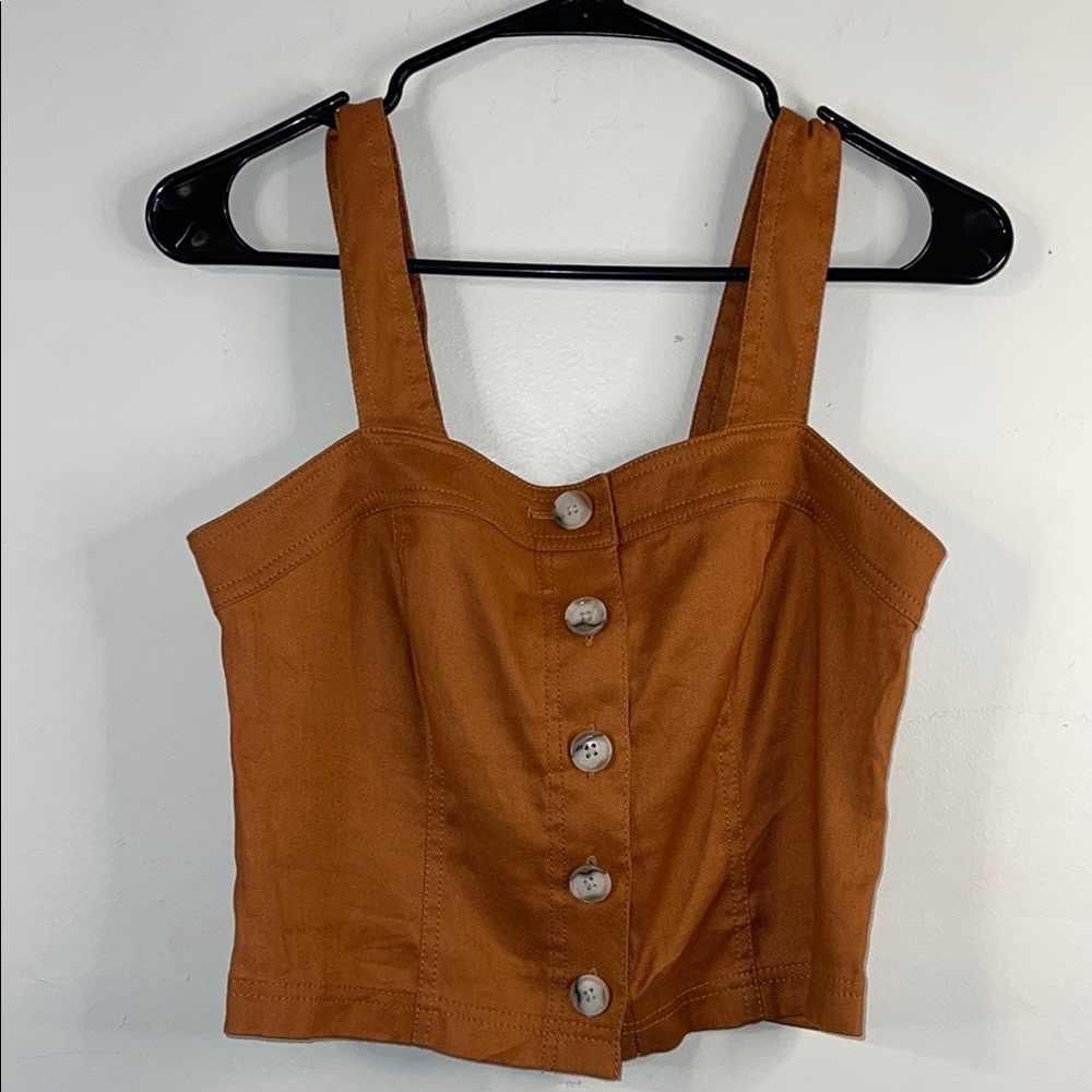 Banana Republic Brown Crop Bustier Tank Top Size 4P #275